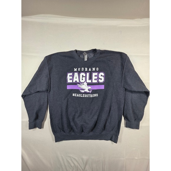 Gildan Other - Gildan Medrano Eagles Sweatshirt Large Gray Heavy Blend Crewneck Eagles Strong